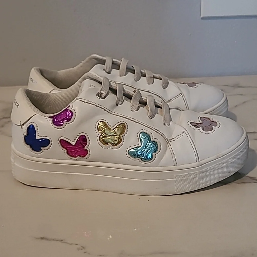 Kurt Geiger London Girls 4 Mini Laney Butterfly Sneakers Leather Slip-on Casual
